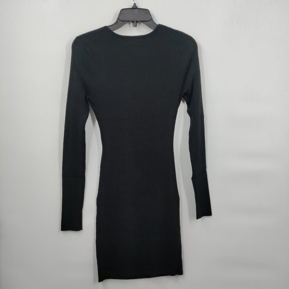 Forever 21 Ribbed Cutout Mini Dress Black, Small - Picture 5 of 11